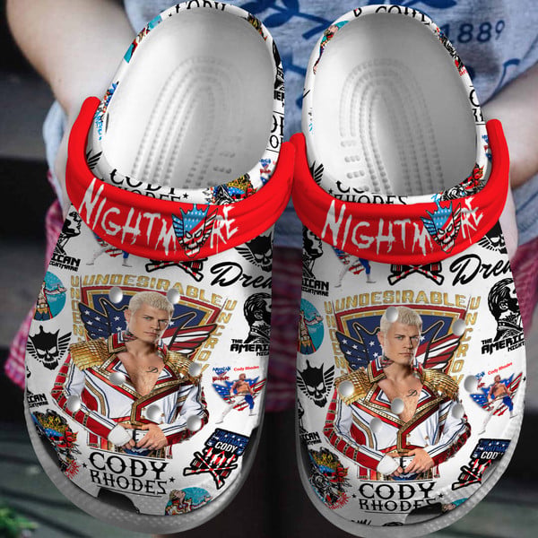 Footwearmerch Cody Rhodes WWE SportCrocs Crocband Clogs Shoes Comfortable For Men Women and Kids
