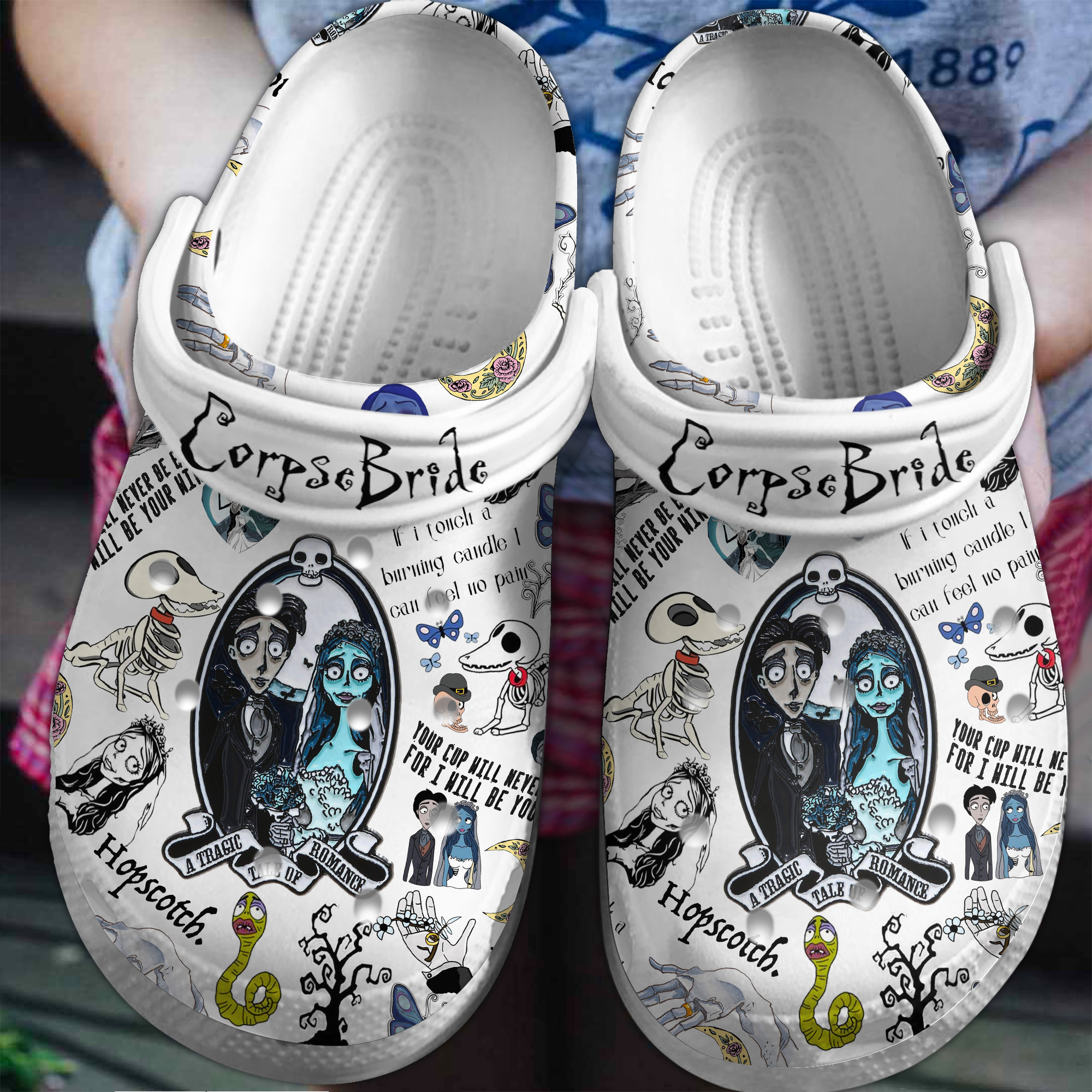 Footwearmerch Corpse Bride Movie Crocs Crocband Clogs Shoes Comfortable For Men Women and Kids