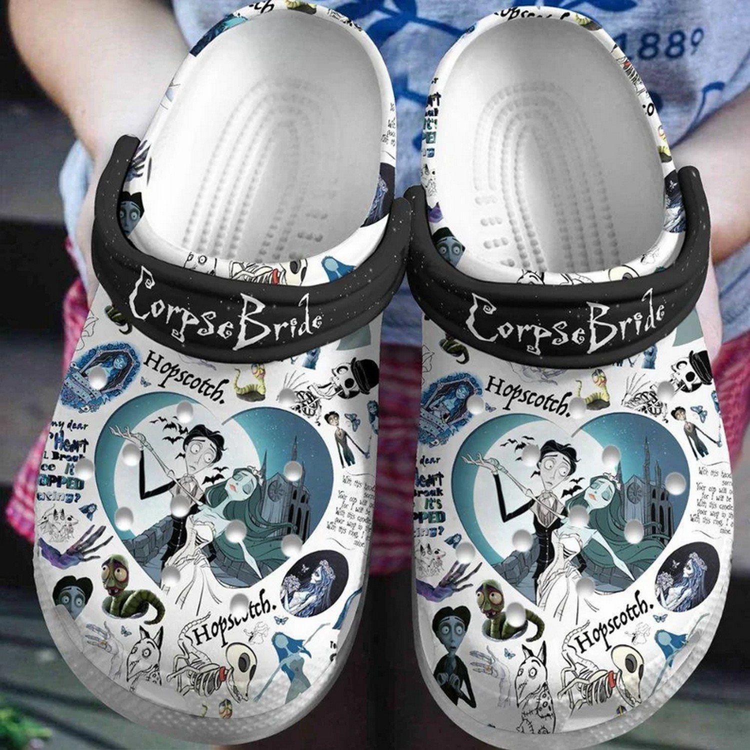 Footwearmerch Corpse Bride Movie Crocs Crocband Clogs Shoes Comfortable For Men Women and Kids