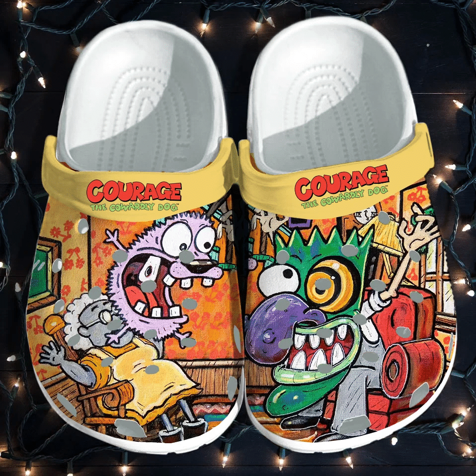 Footwearmerch Courage the Cowardly Dog Crocs Clog Shoes