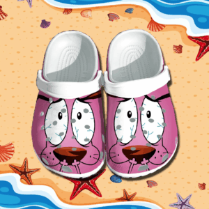 Footwearmerch Courage the Cowardly Dog Crocs Clog Shoes