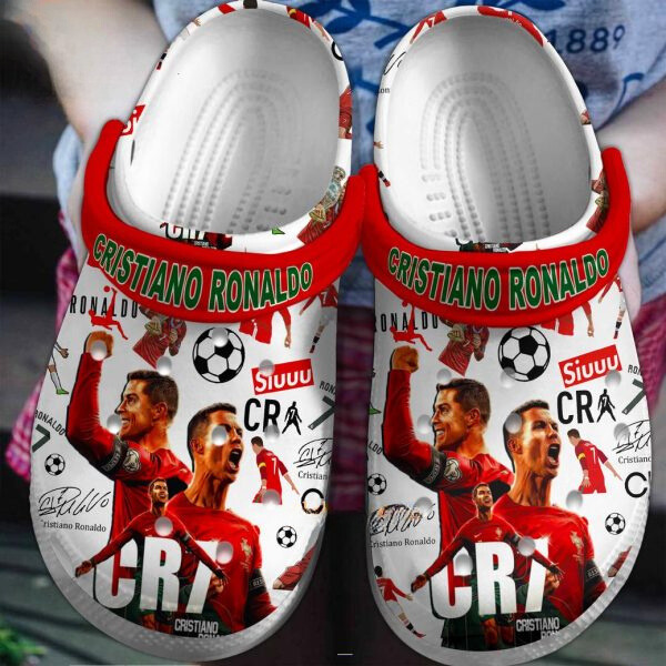 Footwearmerch Cristiano Ronaldo CR7 Sport Crocs Crocband Clogs Shoes Comfortable For Men Women and Kids