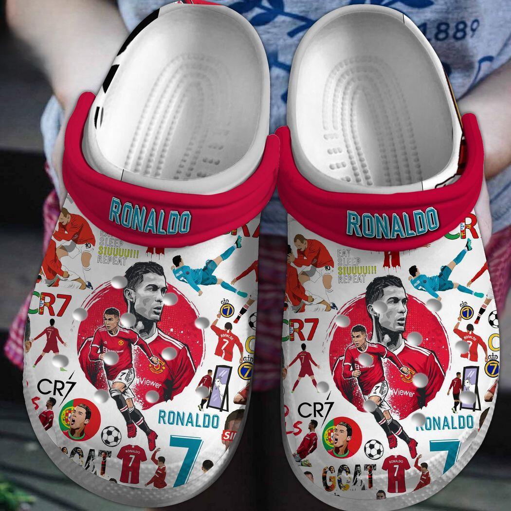 Footwearmerch Cristiano Ronaldo CR7 Sport Crocs Crocband Clogs Shoes Comfortable For Men Women and Kids
