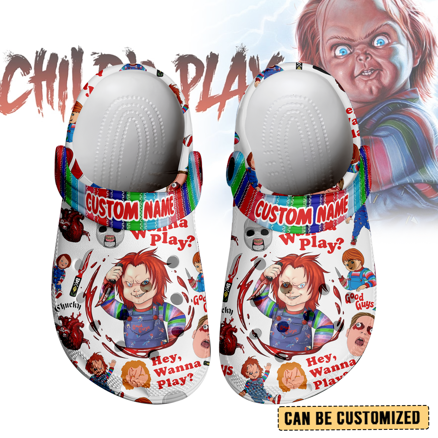 Footwearmerch Cult of Chucky Crocs Crocband Clogs Shoes Comfortable For Men Women and Kids
