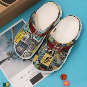 Footwearmerch Cycling I Love Classic Clogs Shoes