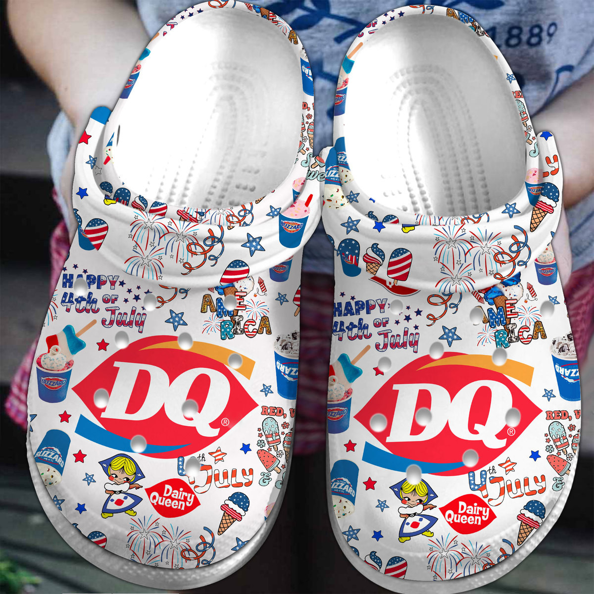 Footwearmerch Dairy Queen Food Crocs Crocband Clogs Shoes Comfortable For Men Women and Kids