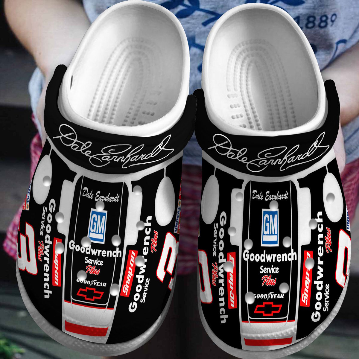 Footwearmerch Dale Earnhardt NASCAR Sport Crocs Crocband Clogs Shoes Comfortable For Men Women and Kids