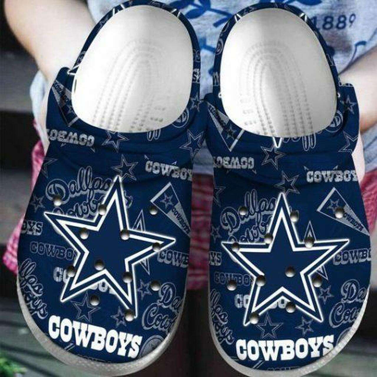 Footwearmerch Dallas Cowboys Crocband Clogs