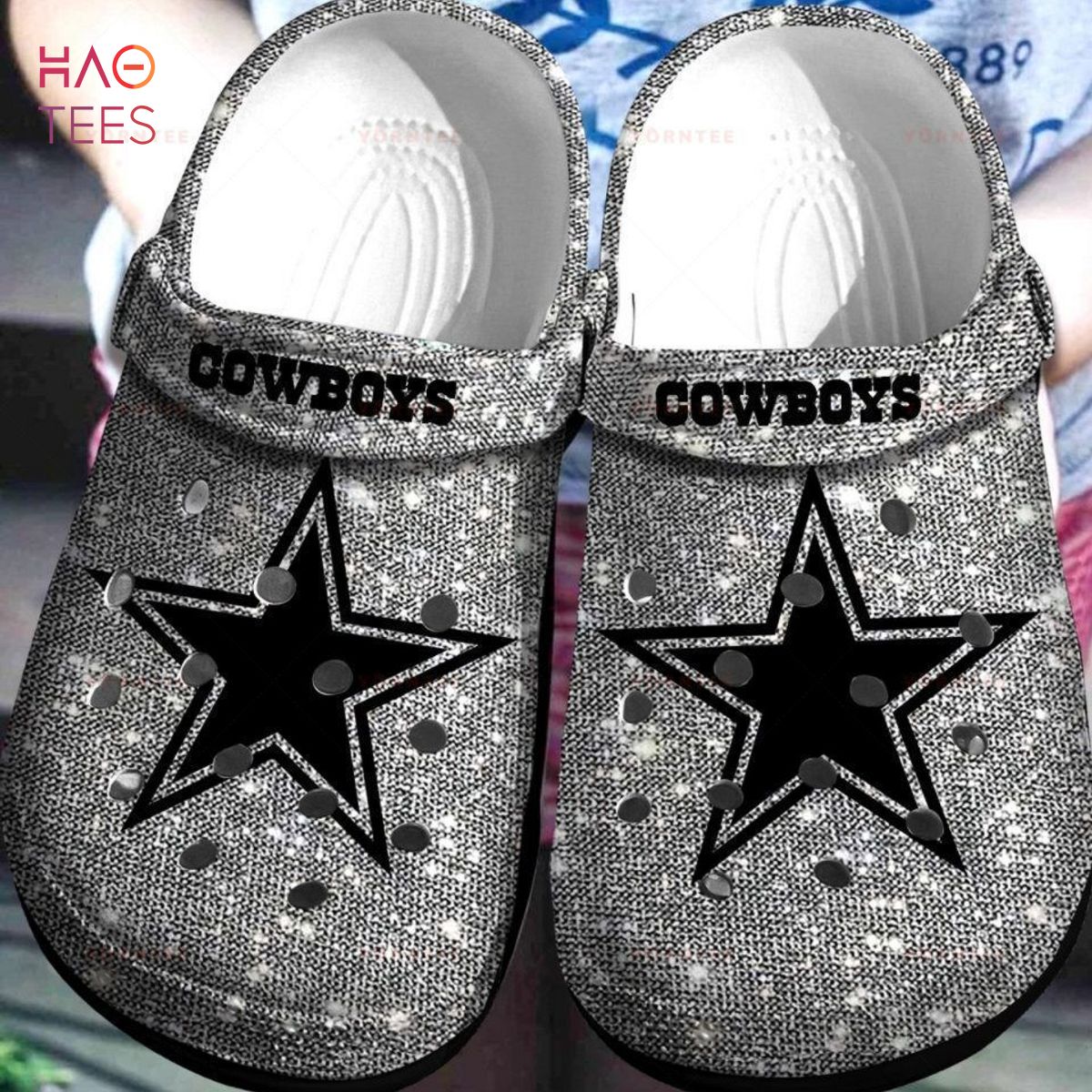 Footwearmerch Dallas Cowboys NFL Sport Crocs Crocband Clogs Shoes Comfortable For Men Women and Kids