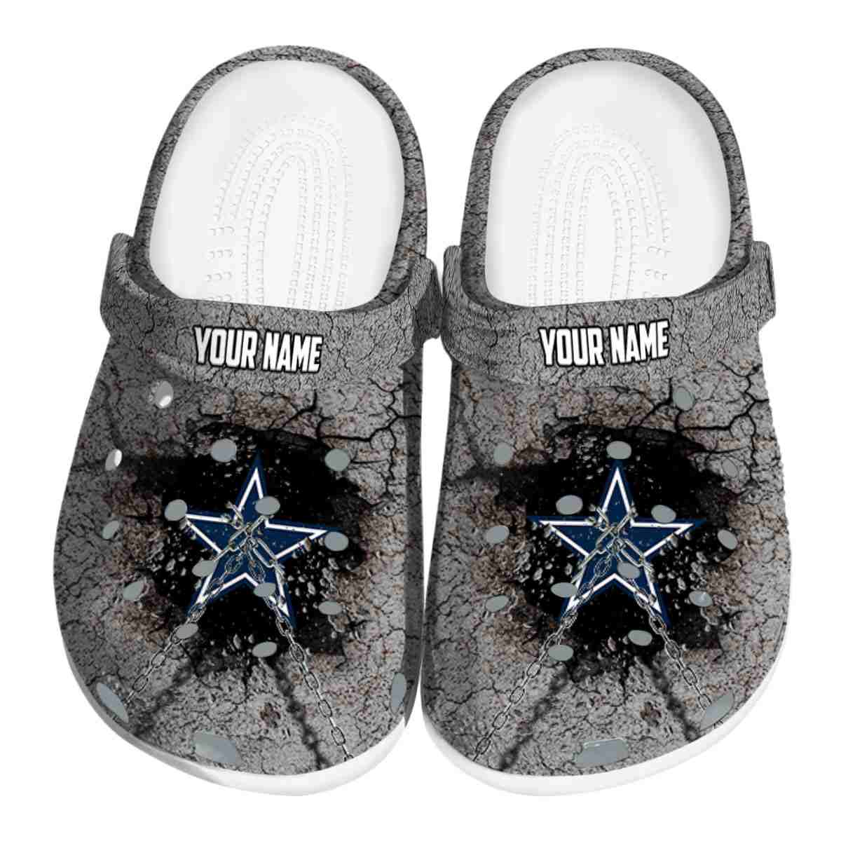 Footwearmerch Dallas Cowboys NFL Sport Crocs Crocband Clogs Shoes Comfortable For Men Women and Kids
