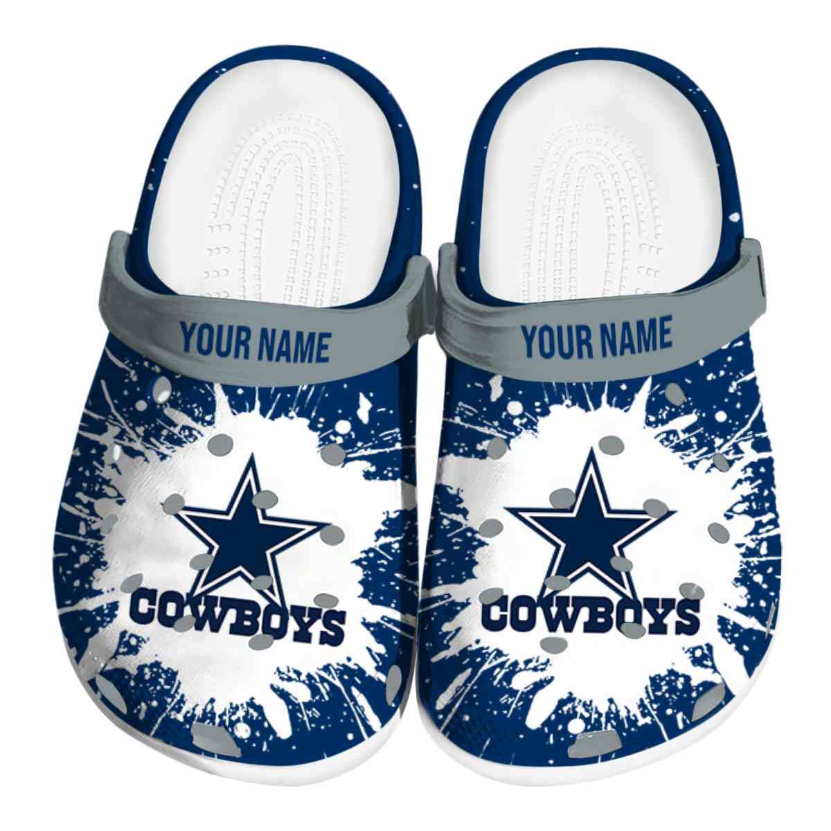 Footwearmerch Dallas Cowboys NFL Sport Crocs Crocband Clogs Shoes Comfortable For Men Women and Kids