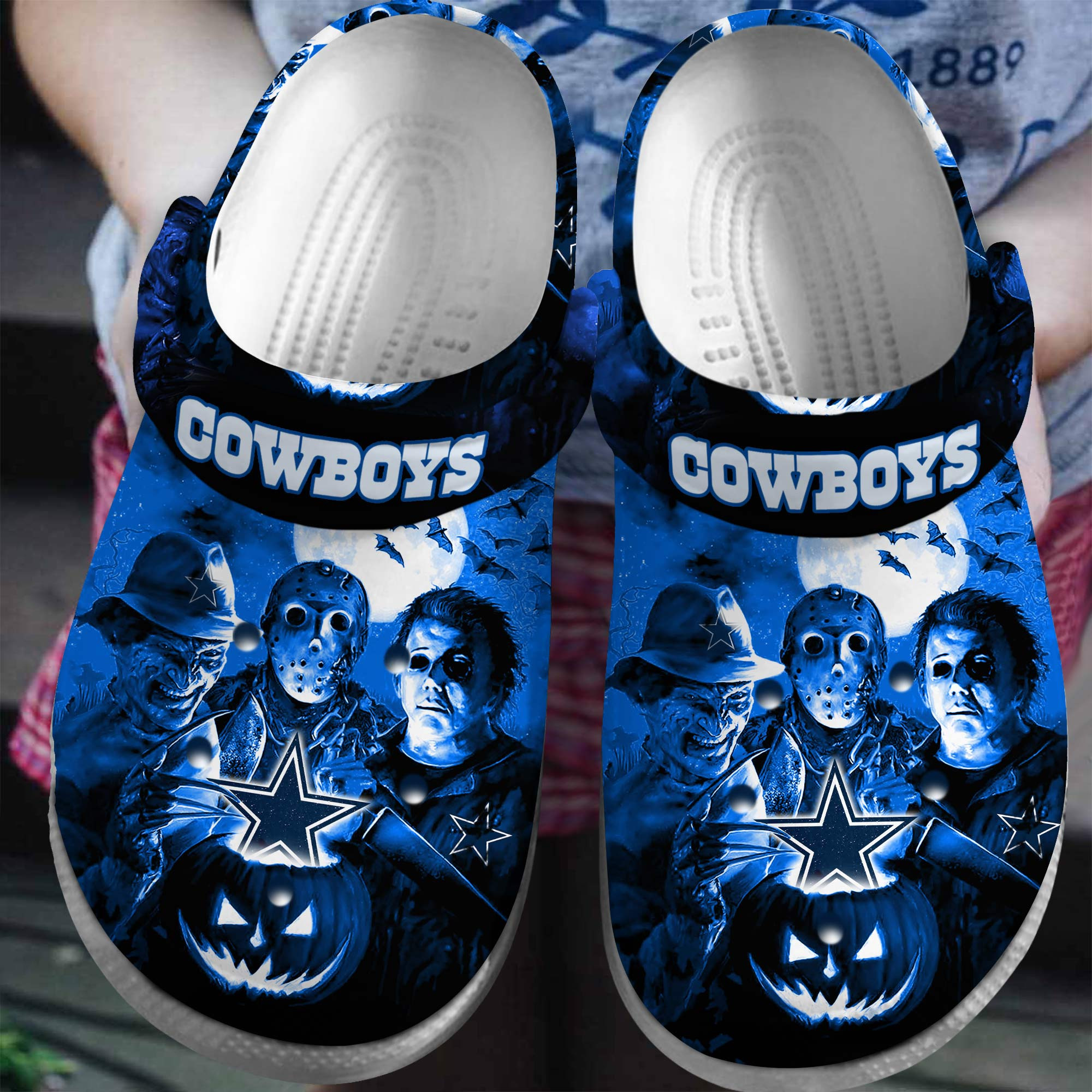 Footwearmerch Dallas Cowboys NFL Sport Crocs Crocband Clogs Shoes Comfortable For Men Women and Kids