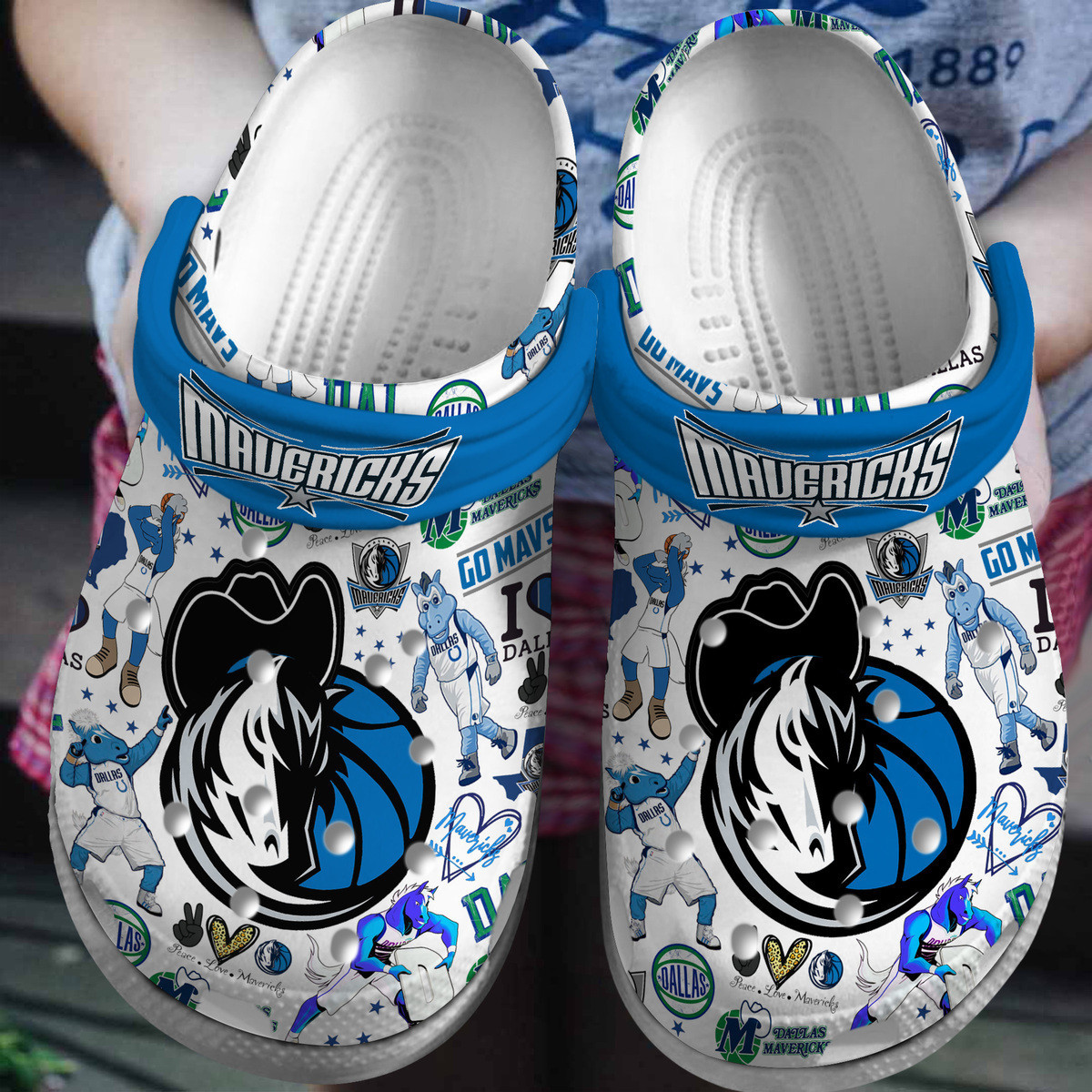 Footwearmerch Dallas Mavericks NBA Sport Crocs Crocband Clogs Shoes Comfortable For Men Women and Kids