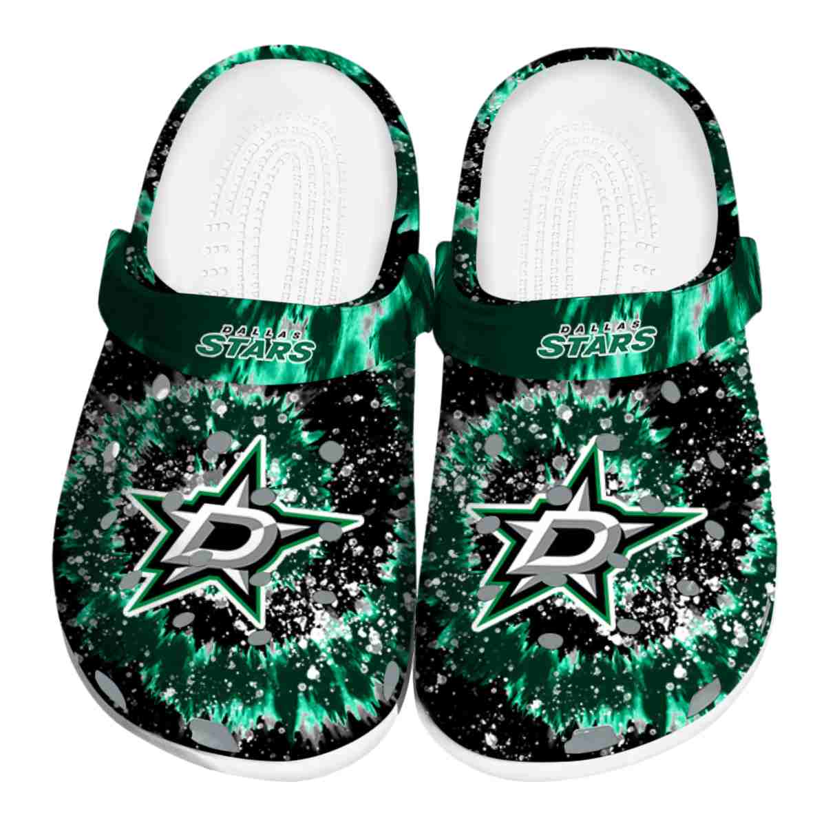 Footwearmerch Dallas Stars NHL Sport Crocs Crocband Clogs Shoes Comfortable For Men Women and Kids