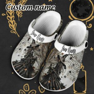 Footwearmerch Dark Witch In Halloween Night Crocs Crocband Clogs Shoes Comfortable For Men Women and Kids