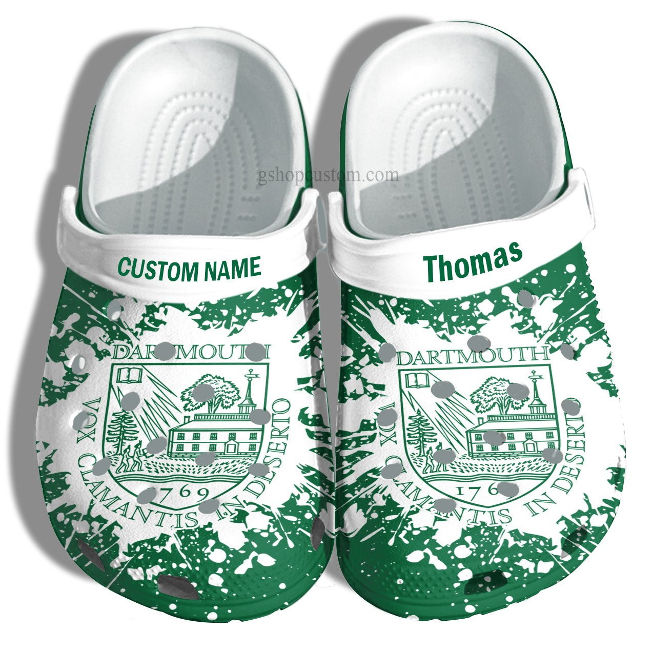 Footwearmerch Dartmouth College Graduation Gifts Croc Shoes Customize- Admission Gift Shoes