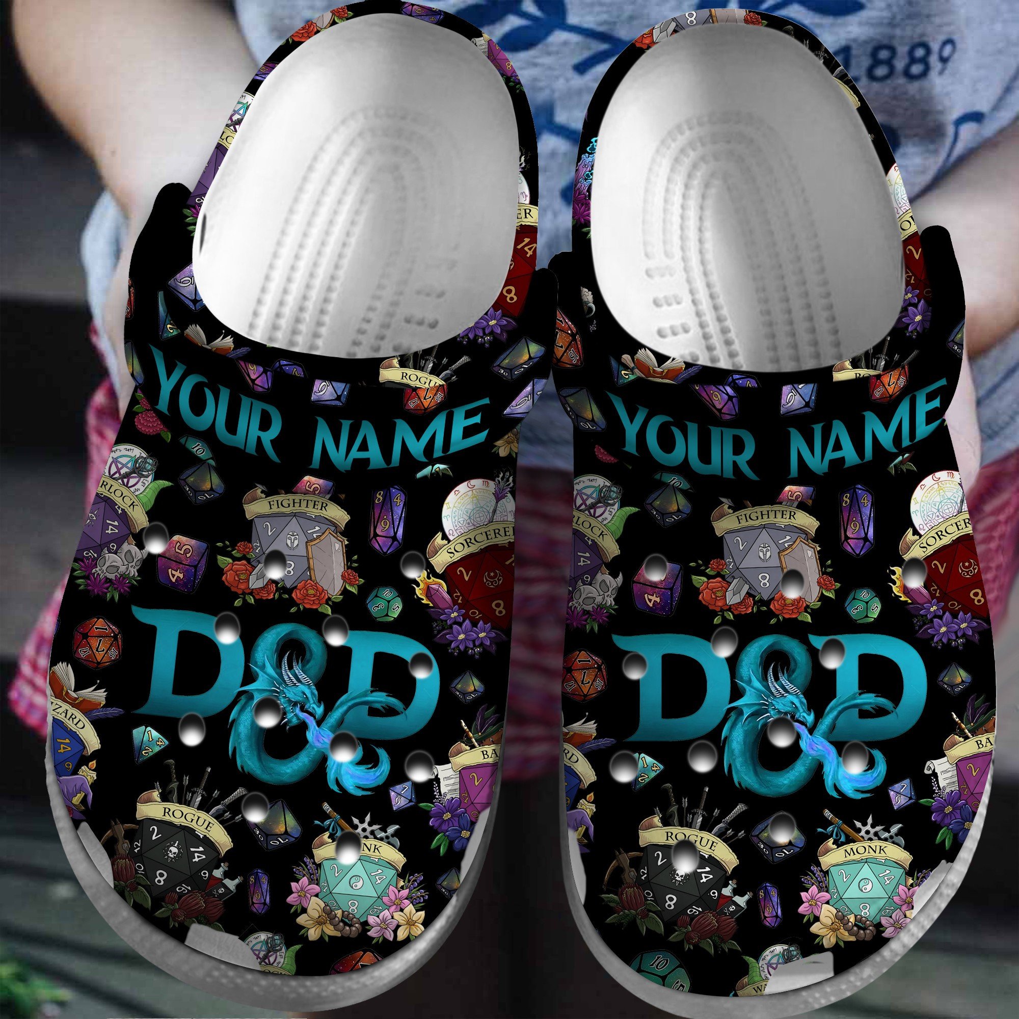 Footwearmerch D&D Dungeons & Dragons Movie Game Crocs Crocband Clogs Shoes Comfortable For Men Women and Kids
