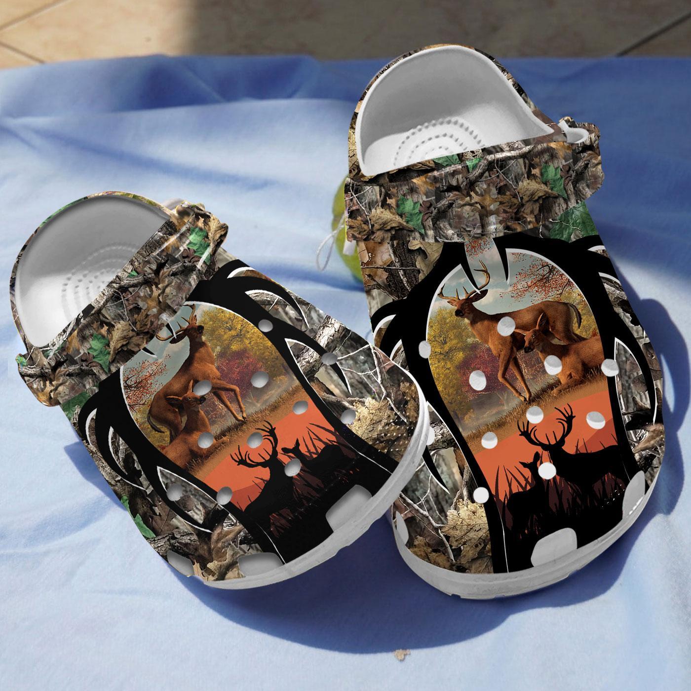 Footwearmerch Deer Hunting Crocs Crocband Clogs Shoes Comfortable For Men Women and Kids