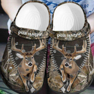 Footwearmerch Deer Hunting Lovers Crocband Clog Shoes
