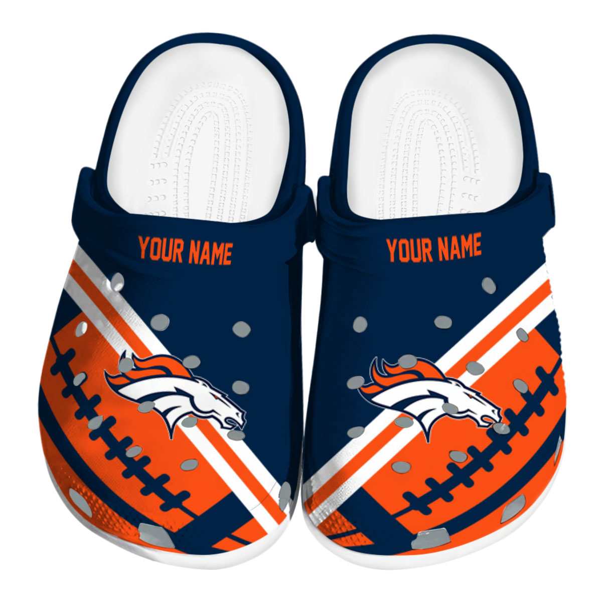 Footwearmerch Denver Broncos NFL Sport Crocs Crocband Clogs Shoes Comfortable For Men Women and Kids