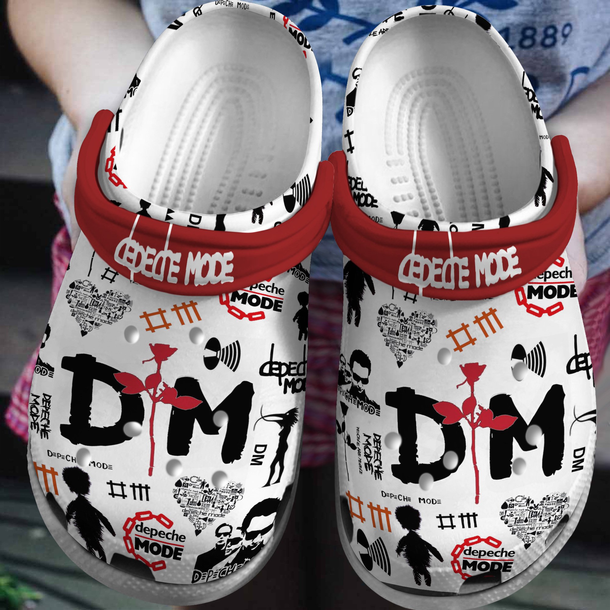 Footwearmerch Depeche Mode Music Crocs Crocband Clogs Shoes Comfortable For Men Women and Kids
