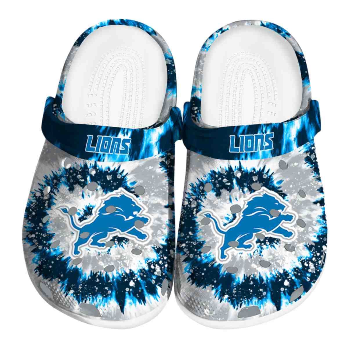 Footwearmerch Detroit Lions NFL Sport Crocs Crocband Clogs Shoes Comfortable For Men Women and Kids