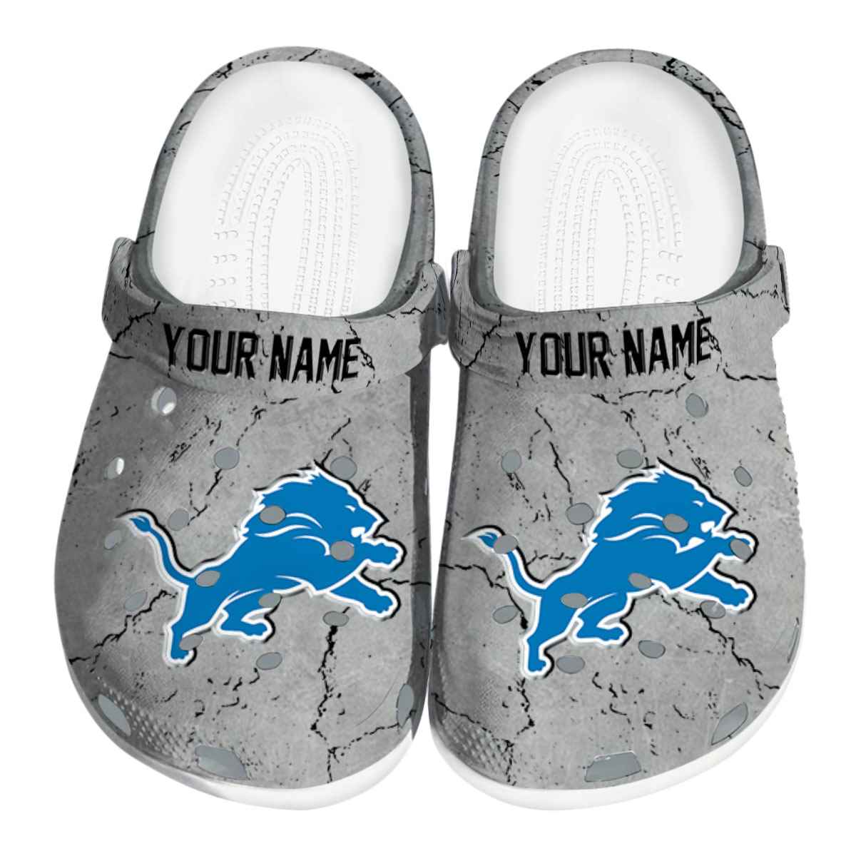 Footwearmerch Detroit Lions NFL Sport Crocs Crocband Clogs Shoes Comfortable For Men Women and Kids