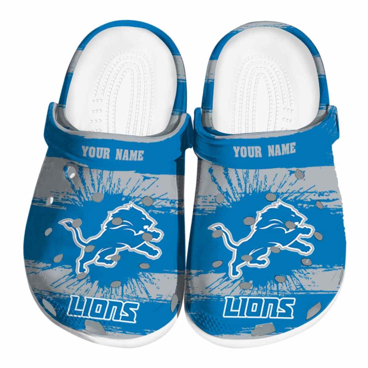 Footwearmerch Detroit Lions NFL Sport Crocs Crocband Clogs Shoes Comfortable For Men Women and Kids