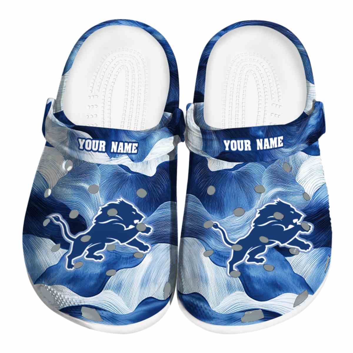 Footwearmerch Detroit Lions NFL Sport Crocs Crocband Clogs Shoes Comfortable For Men Women and Kids