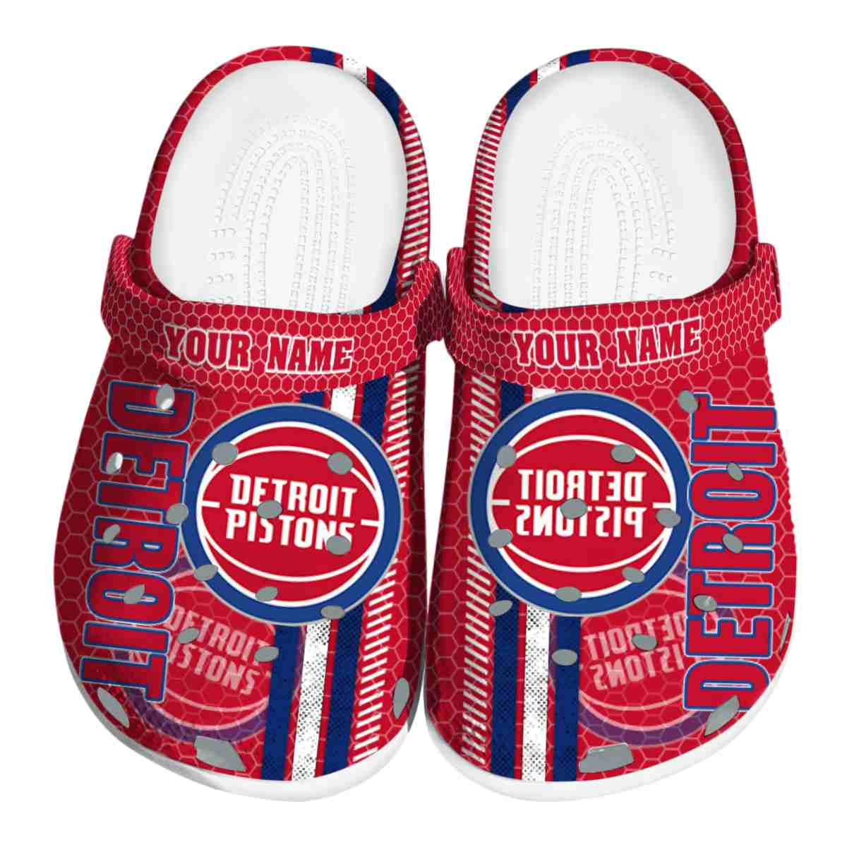 Footwearmerch Detroit Pistons NBA Sport Crocs Crocband Clogs Shoes Comfortable For Men Women and Kids