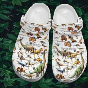 Footwearmerch Dinosaur Species Jurassic Shoes Gift Birthday Son In Law - Dinosaur Jurassic Lover Shoes Croc Clogs Gift Boy Girl