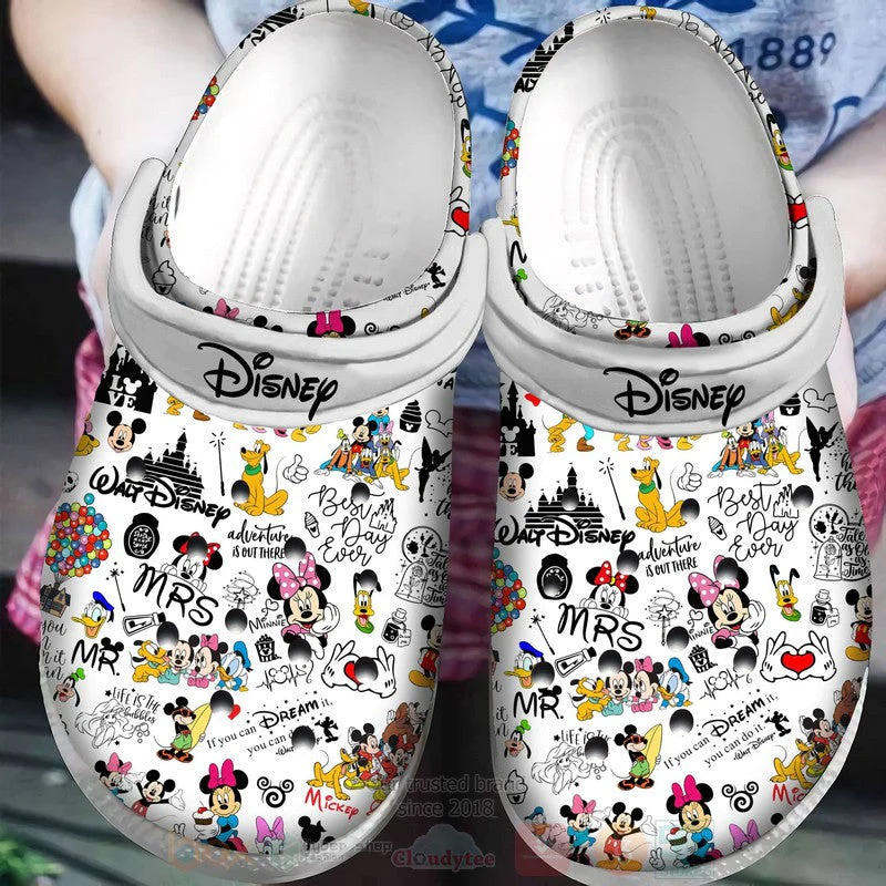 Footwearmerch Disney Mickey Fuzzy Crocs Clogs Crocband Comfortable Shoes For Men Women