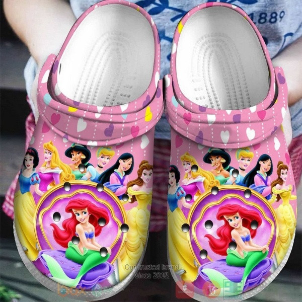 Footwearmerch Disney Princess Cartoon Crocs Crocband Clogs Shoes Comfortable For Men Women and Kids