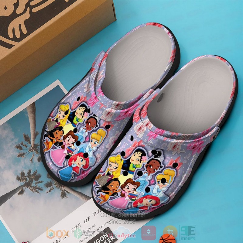 Footwearmerch Disney Princess Character Cartoon Crocs Crocband Clogs Shoes Comfortable For Men Women and Kids