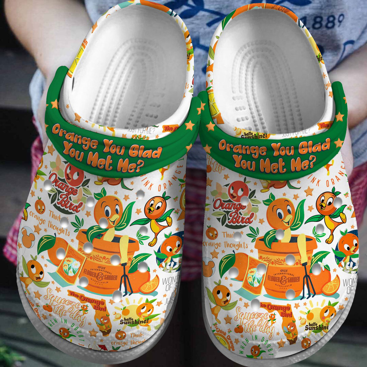 Footwearmerch Disney Speedstorm Orange Bird Game Crocs Crocband Clogs Shoes Comfortable For Men Women and Kids