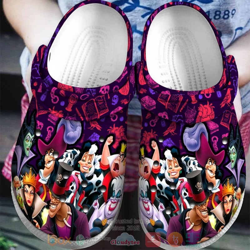 Footwearmerch Disney Villains Cartoon Crocs Crocband Clogs Shoes Comfortable For Men Women and Kids