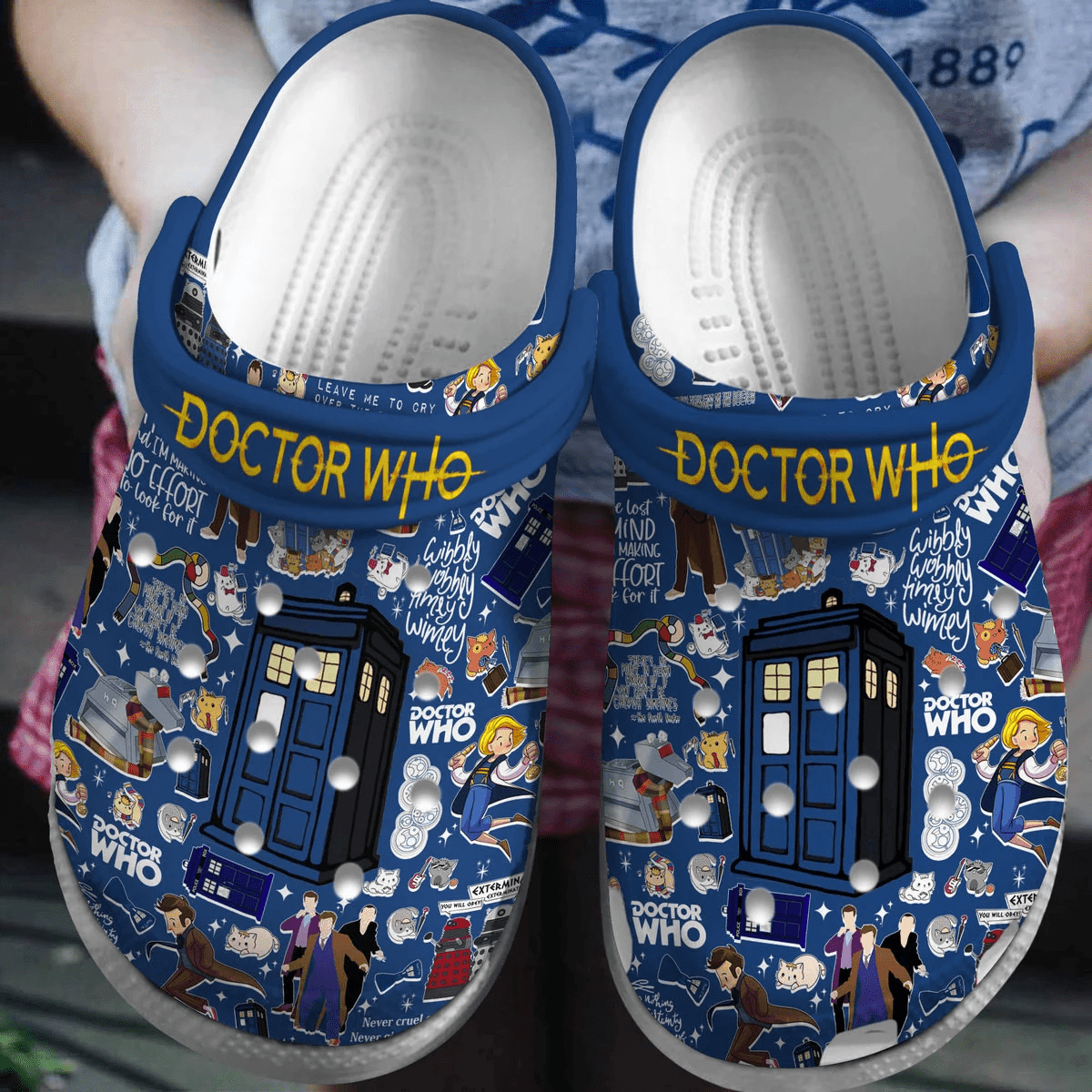 Footwearmerch Doctor Who TV Series Crocs Crocband Clogs Shoes Comfortable For Men Women and Kids