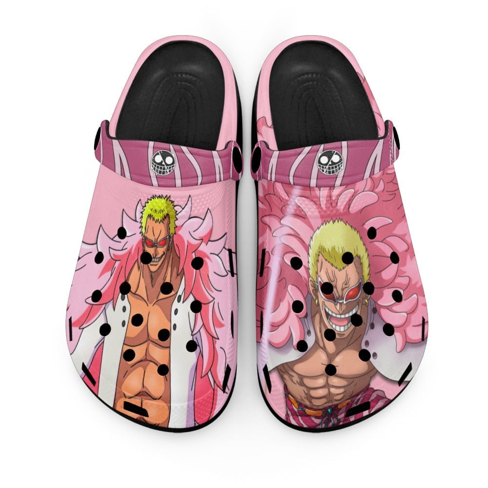 Footwearmerch Doflamingo One Piece Anime Crocs Crocband Clogs Shoes Comfortable For Men Women and Kids