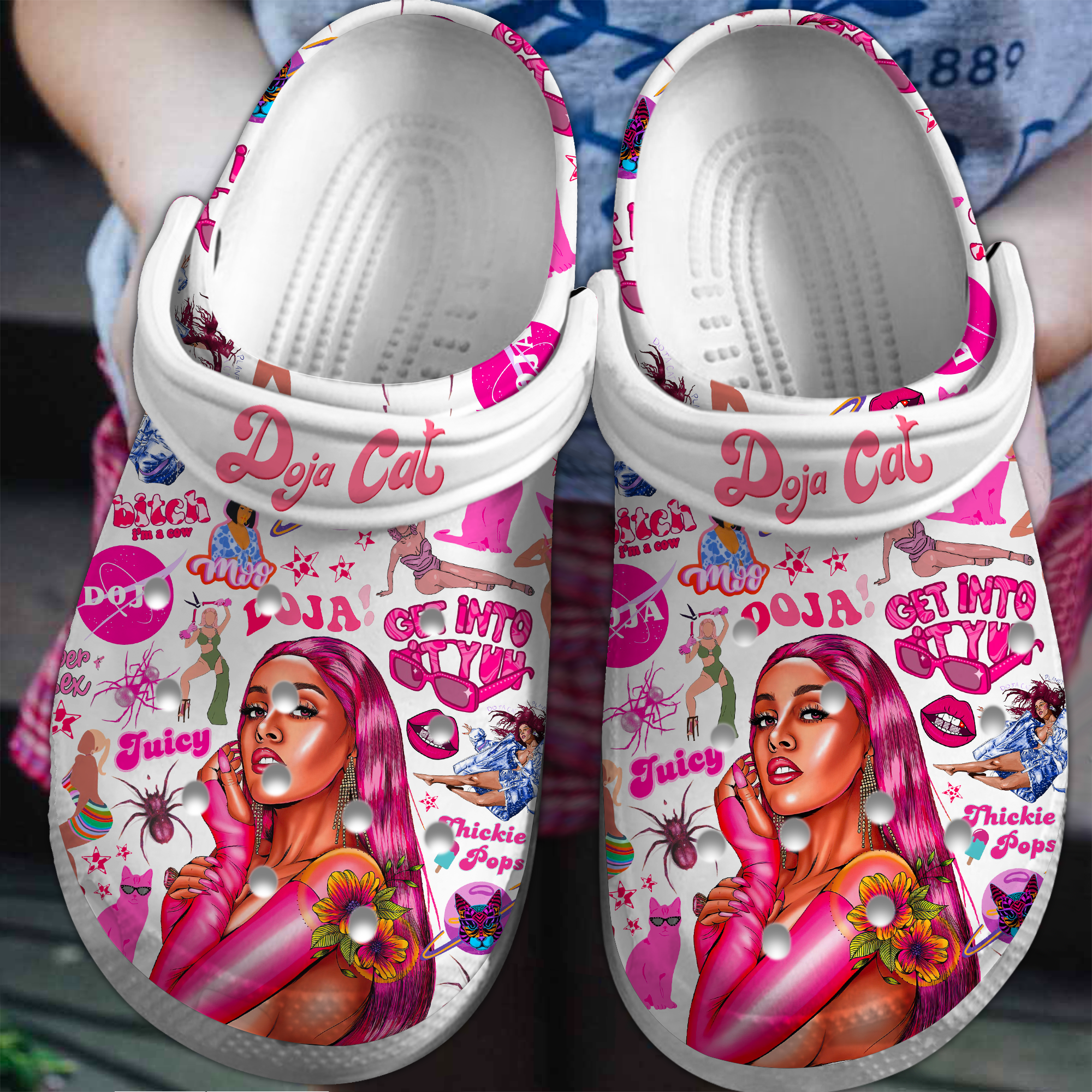 Footwearmerch Doja Cat Music Crocs Crocband Clogs Shoes Comfortable For Men Women and Kids