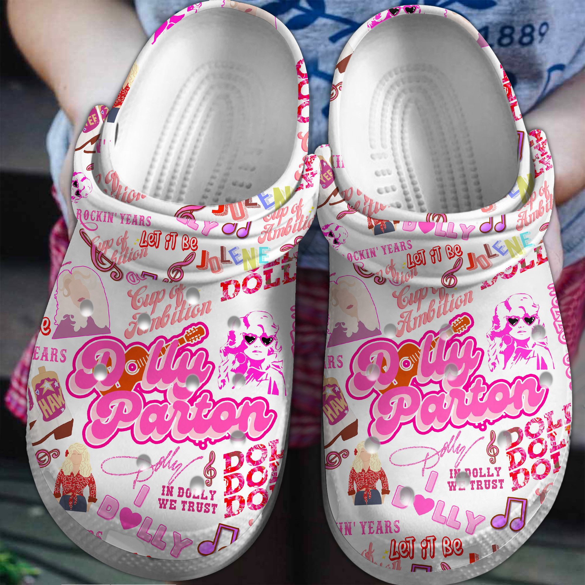 Footwearmerch Dolly Parton Music Crocs Crocband Clogs Shoes Comfortable For Men Women and Kids