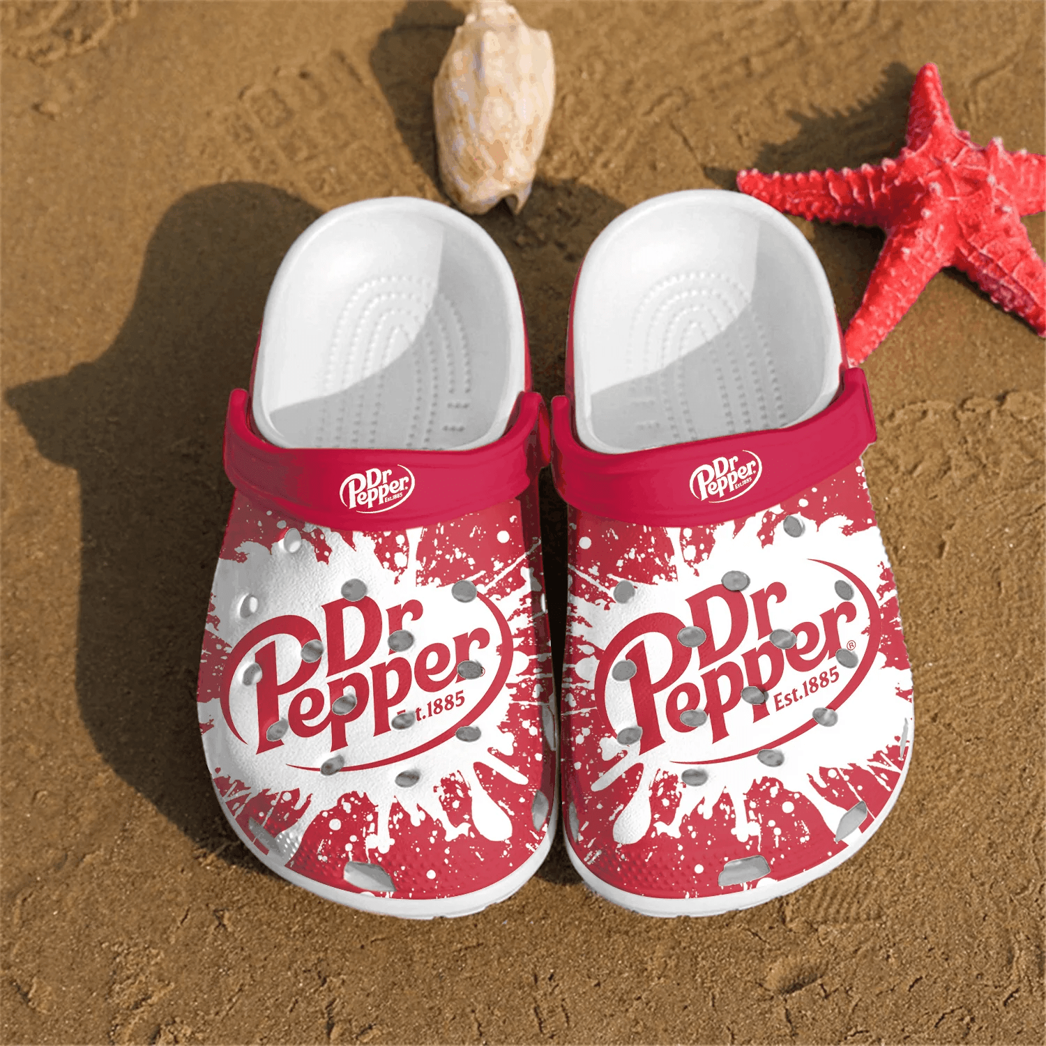 Footwearmerch Dr Pepper Crocs Clogs Shoes Crocband Comfortable For Men Women