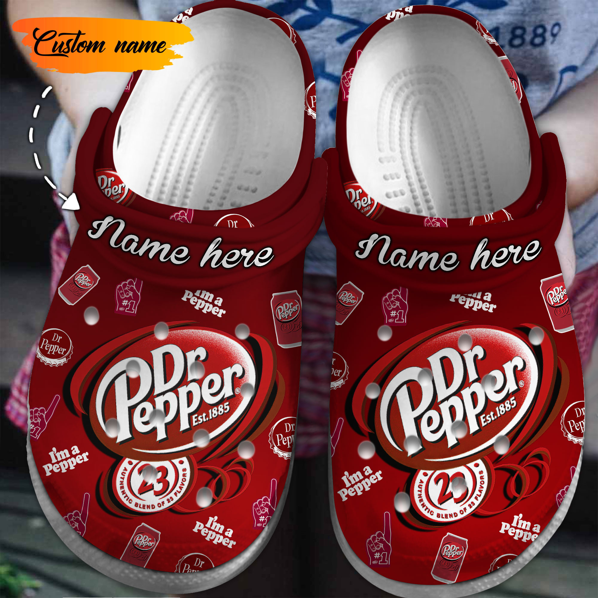 Footwearmerch Dr Pepper Drink Crocs Crocband Clogs Shoes Comfortable For Men Women and Kids