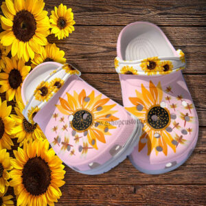 Footwearmerch Dragonfly Sunflower Croc Shoes Clogs Gift Mother Day 2022