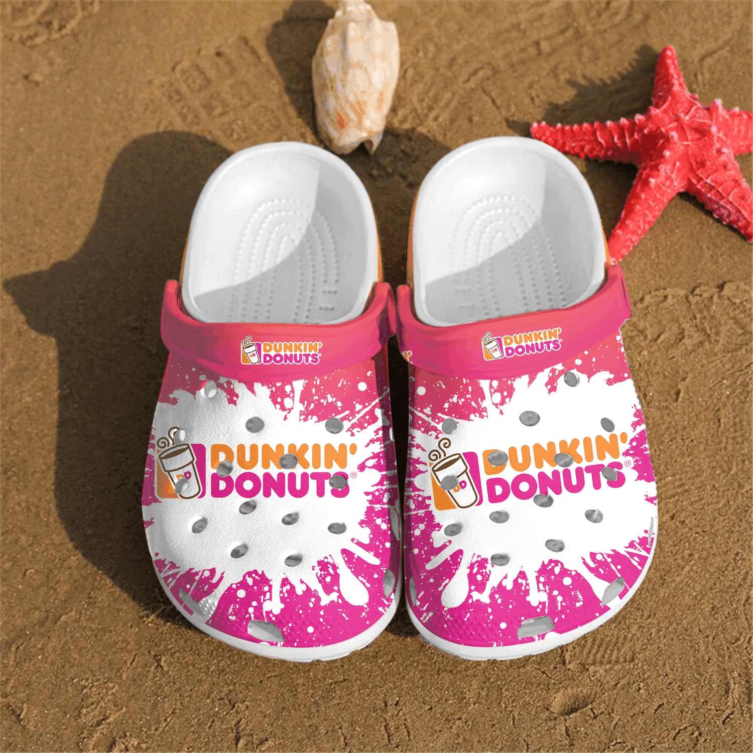 Footwearmerch Dunkin Donuts Crocs Crocband Comfortable Shoes Clogs For Men Women