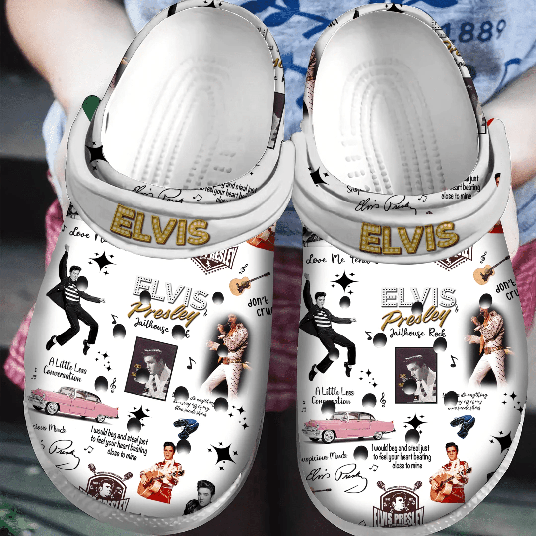 Footwearmerch Elvis Crocs Crocband Clogs Shoes Comfortable For Men Women