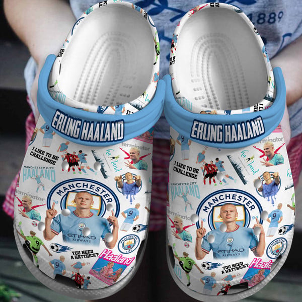 Footwearmerch Erling Haaland Soccer Player Sport Crocs Crocband Clogs Shoes Comfortable For Men Women and Kids