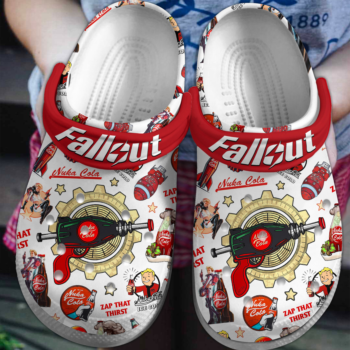 Footwearmerch Fallout Shelter Game Crocs Crocband Clogs Shoes Comfortable For Men Women and Kids