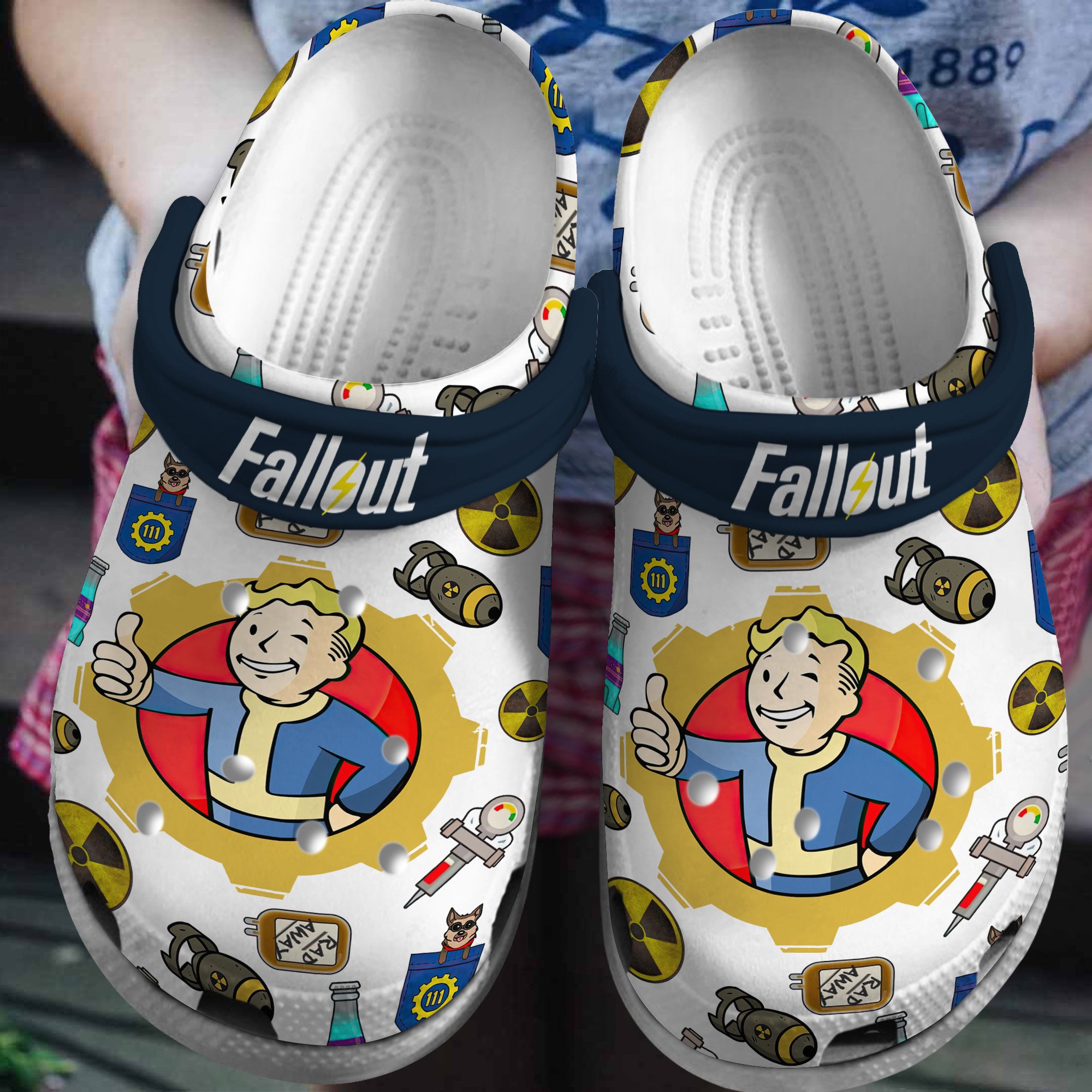 Footwearmerch Fallout Shelter Game Crocs Crocband Clogs Shoes Comfortable For Men Women and Kids