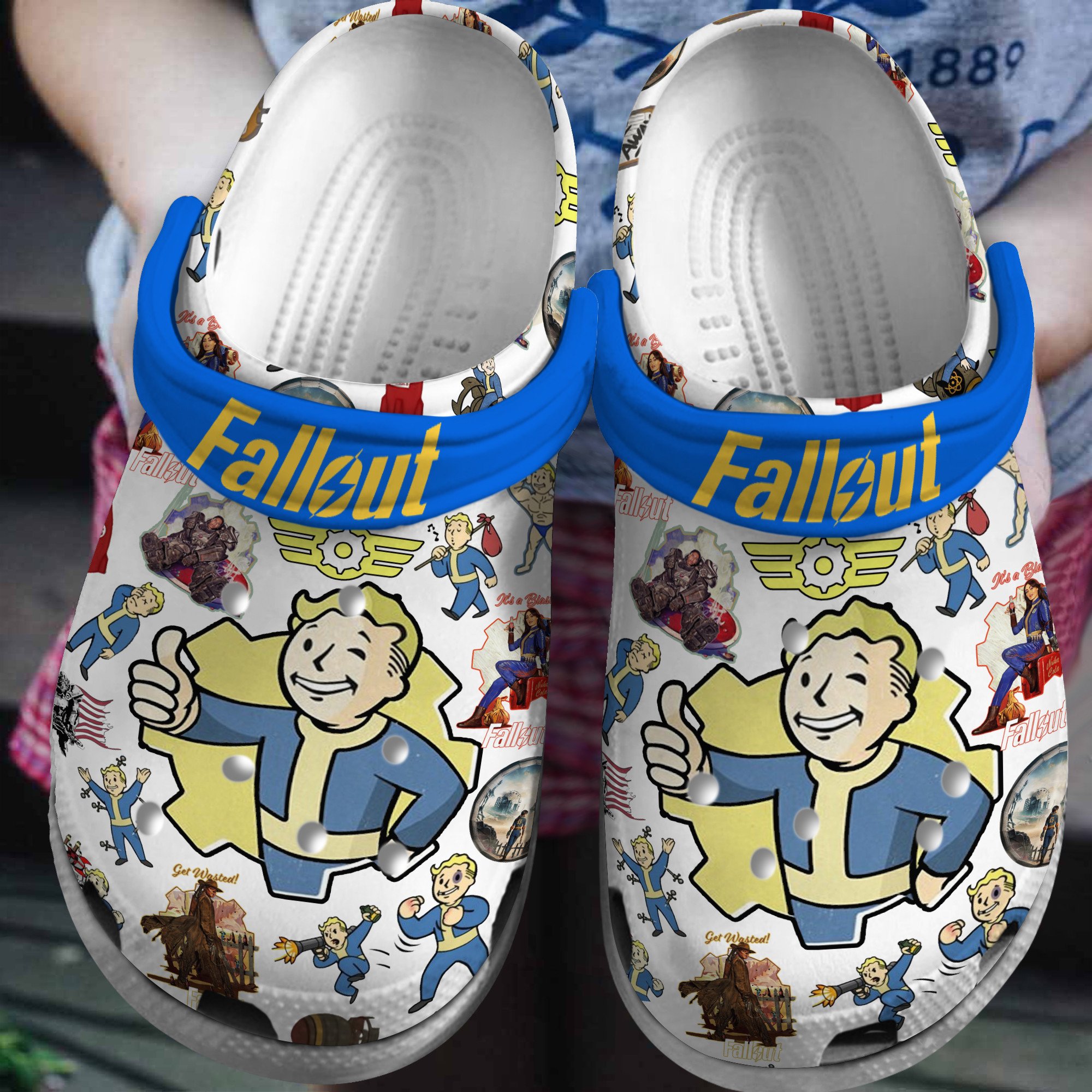 Footwearmerch Fallout Shelter Game Crocs Crocband Clogs Shoes Comfortable For Men Women and Kids