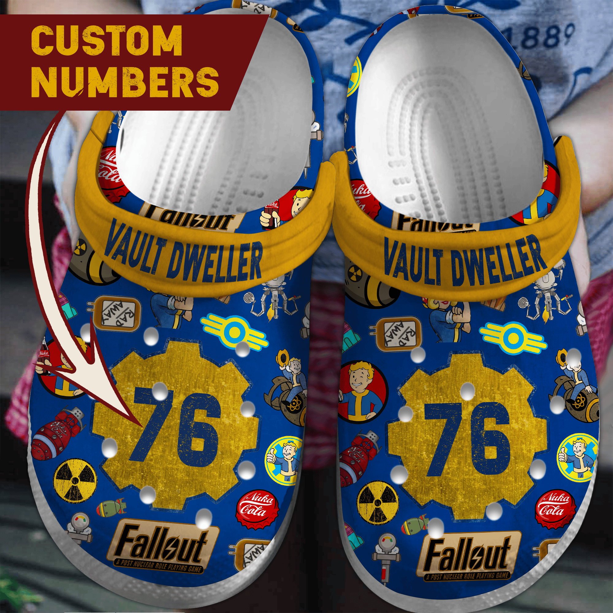 Footwearmerch Fallout Shelter Game Crocs Crocband Clogs Shoes Comfortable For Men Women and Kids